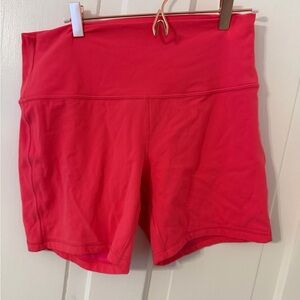 lululemon athletica Coral-Red High-Rise Athletic Shorts